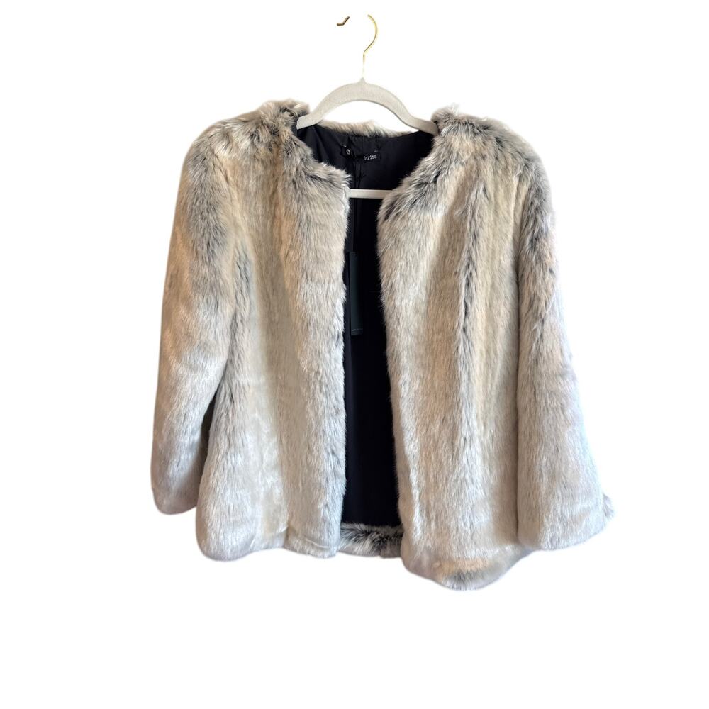 Kris’s Camila Faux Fur Jacket Glacial NWT Sold Out $398 - Picture 2 of 5